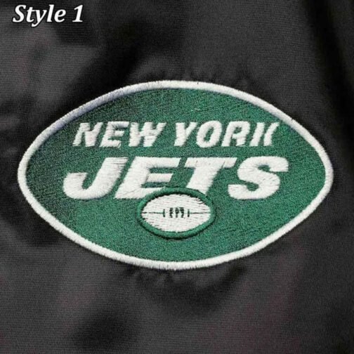 New York Jets Locker Room Black Satin Jacket - Image 7