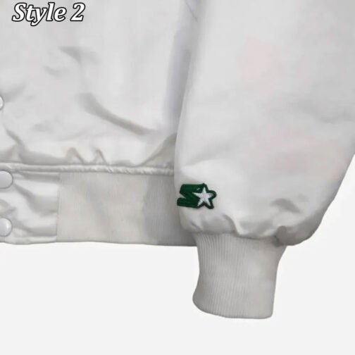 NY Jets The Power Forward White Satin Jacket - Image 7
