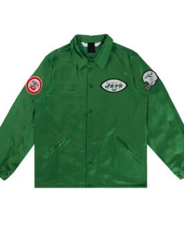 NY Jets Green Satin Windbreaker