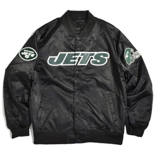 NY Jets Wordmark Satin Jacket - Image 5