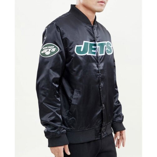 NY Jets Wordmark Satin Jacket - Image 3