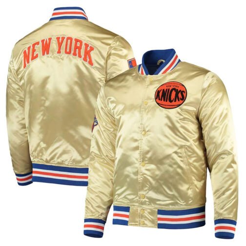 NY Knicks 1970 Champions 50th Anniversary Gold Jacket - Image 3