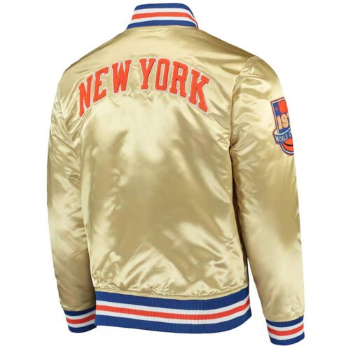 NY Knicks 1970 Champions 50th Anniversary Gold Jacket - Image 2