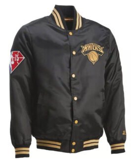 75th Anniversary NY Knicks Black/Gold Jacket