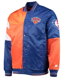 NY Knicks 75th Anniversary Leader Color Block Jacket