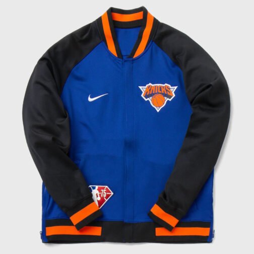 NY Knicks Showtime Varsity Black and Blue Jacket - Image 8
