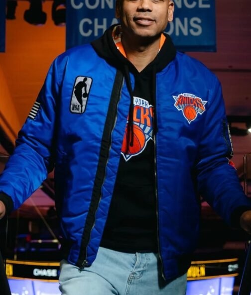 NY Knicks Black History Collection Flight Jacket - Image 3