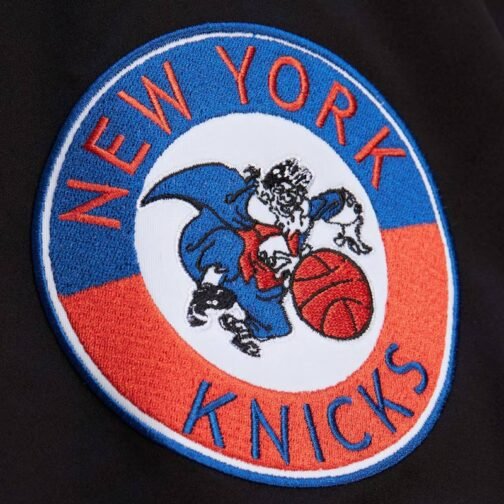 NY Knicks Black Out Satin Jacket - Image 6