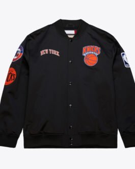 NY Knicks Black Out Satin Jacket