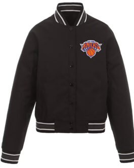 NY Knicks Black Poly Twill Jacket
