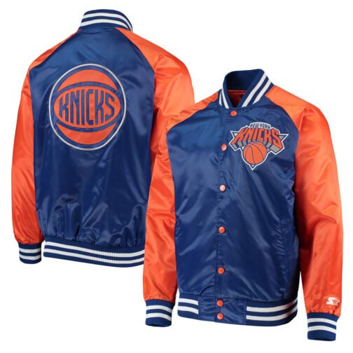 New York Knicks Point Guard Varsity Satin Jacket - Image 3