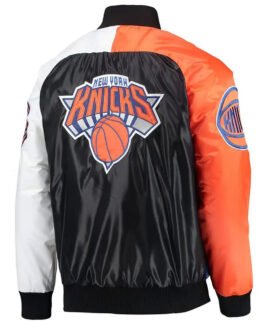 NY Knicks Tricolor Remix Blue/Orange/White Jacket