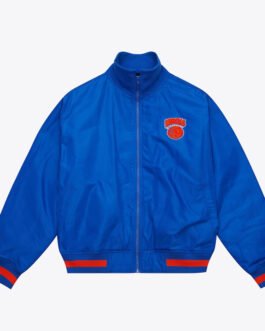 Blue New York Knicks Satin Full-Zip Jacket