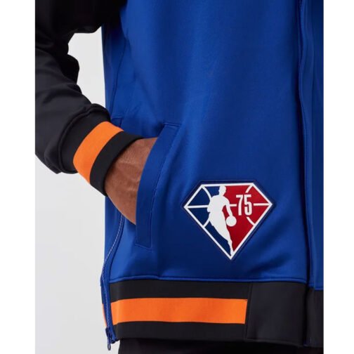 NY Knicks Showtime Varsity Black and Blue Jacket - Image 9