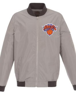 Lightweight NY Knicks Nylon Bomber Jacket