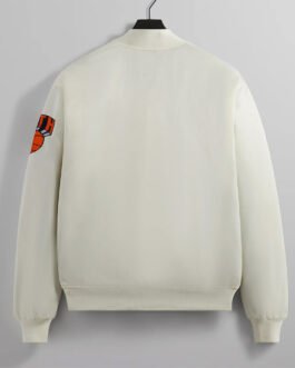 NY Knicks Bomber Pinstripe Satin Jacket