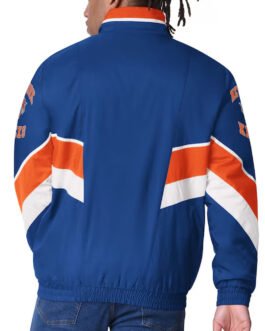 New York Knicks Captain Royal Varsity Satin Jacket