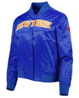 Classics NY Knicks Royal Satin Jacket