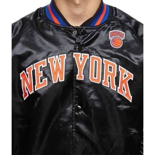Hardwood Classics NY Knicks Satin Black Jacket - Image 7
