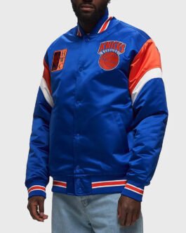 NY Knicks Heavyweight Royal Satin Jacket