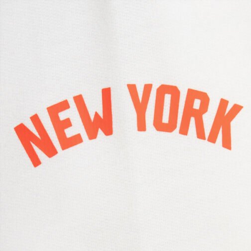 NY Knicks Navy and White Fleece Varsity Jacket - Image 3