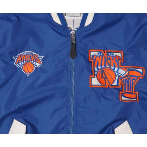 New York Knicks New Era Bomber Jacket - Image 3