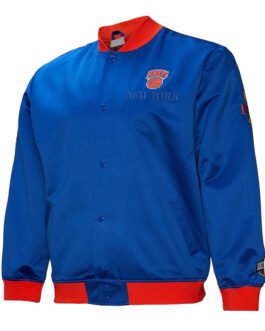 NY Knicks OG 3.0 Lightweight Blue Satin Jacket