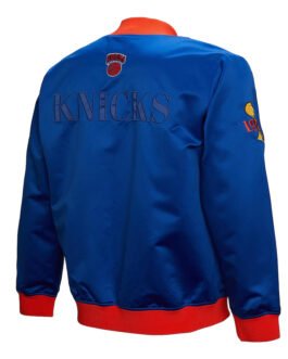 NY Knicks OG 3.0 Lightweight Blue Satin Jacket