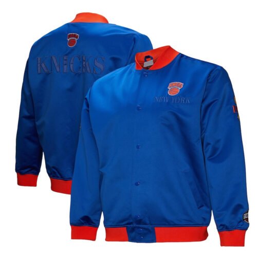 NY Knicks OG 3.0 Lightweight Blue Satin Jacket - Image 3