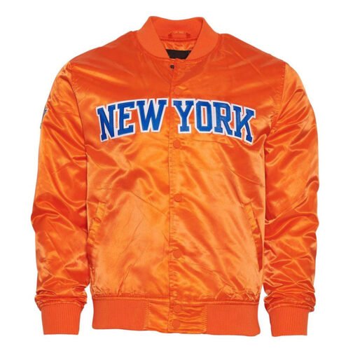 NY Knicks Orange Satin Jacket