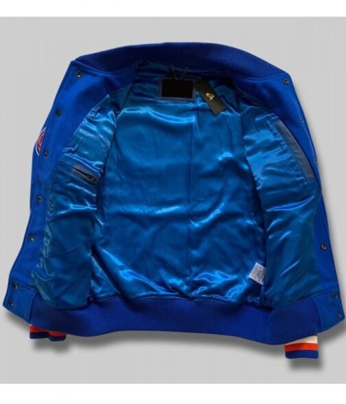 OVO NY Knicks Varsity Blue Wool Jacket - Image 5