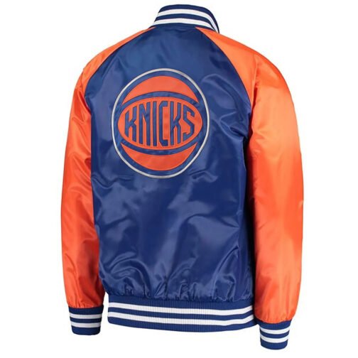 New York Knicks Point Guard Varsity Satin Jacket - Image 2