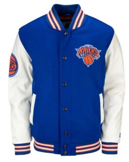 Prospect NY Knicks Blue and White Varsity Jacket