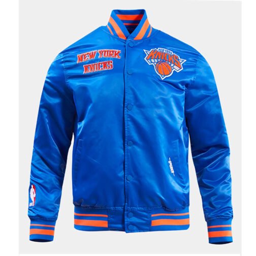 New York Knicks Retro Classic Rib Jacket - Image 2