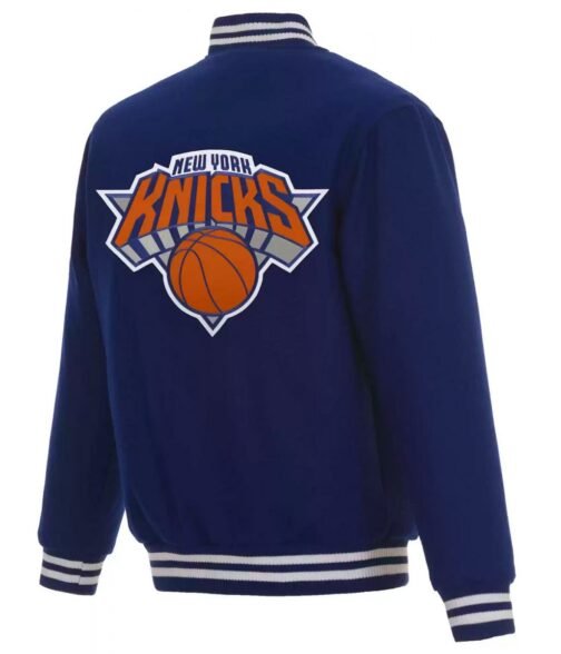 Varsity New York Knicks Wool Royal Blue Jacket - Image 2