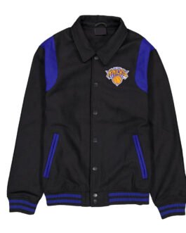New York Knicks Sport Night Teddy Varsity Jacket