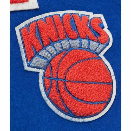 NY Knicks Team Legacy Varsity Jacket - Image 3