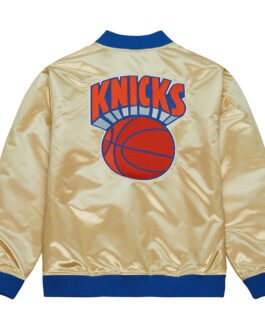 New York Knicks Team OG 2.0 Gold Satin Jacket