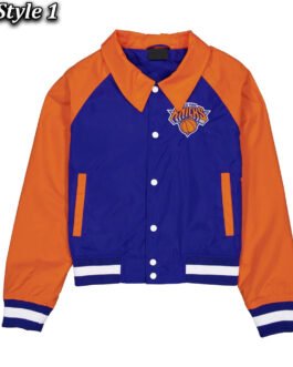 New York Knicks Royal and Orange Throwback Jacket