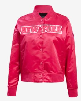 New York Knicks Triple Pink Satin Jacket