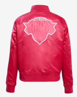 New York Knicks Triple Pink Satin Jacket