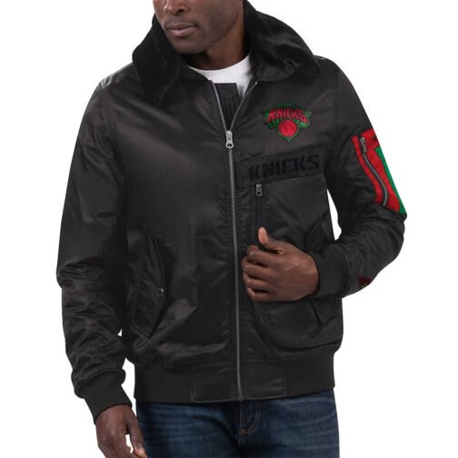 New York Knicks Ty Mopkins Black Jacket - Image 5