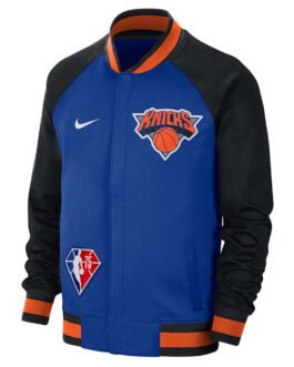 NY Knicks Showtime Varsity Black and Blue Jacket