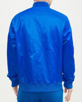 Royal New York Knicks Wordmark Satin Jacket