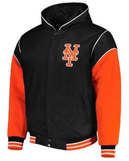 NY Mets Royal and Orange Hoodie Jacket
