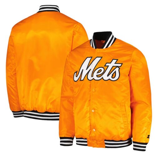 NY Mets Bronx Fashion Orange Jacket - Image 3