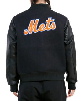 New York Mets Classic Black Varsity Jacket