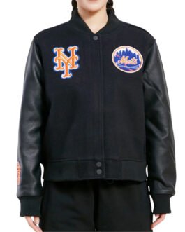 New York Mets Classic Black Varsity Jacket