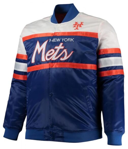 Coaches NY Mets Satin Royal Blue and White Jacket