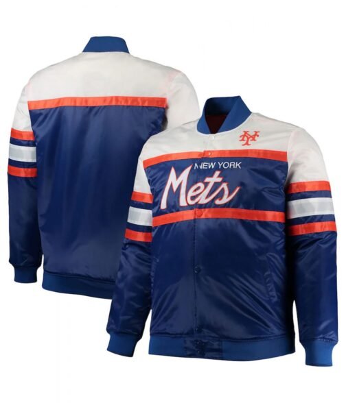 Coaches NY Mets Satin Royal Blue and White Jacket - Image 3